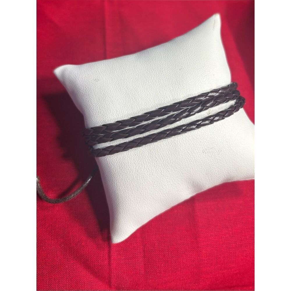 New Men's Leather Wrap Adjustable Bracelet